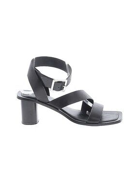 ZARA Leather Ankle Sandal Heels